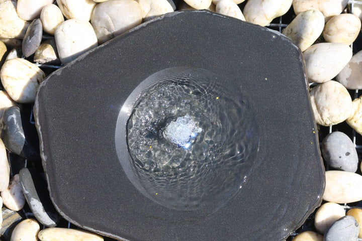 Eastern Connections Basalt Water Feature Babbling with polished dish top natural