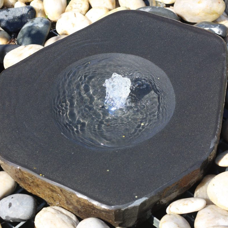 Eastern Connections Basalt Water Feature Babbling with polished dish top natural