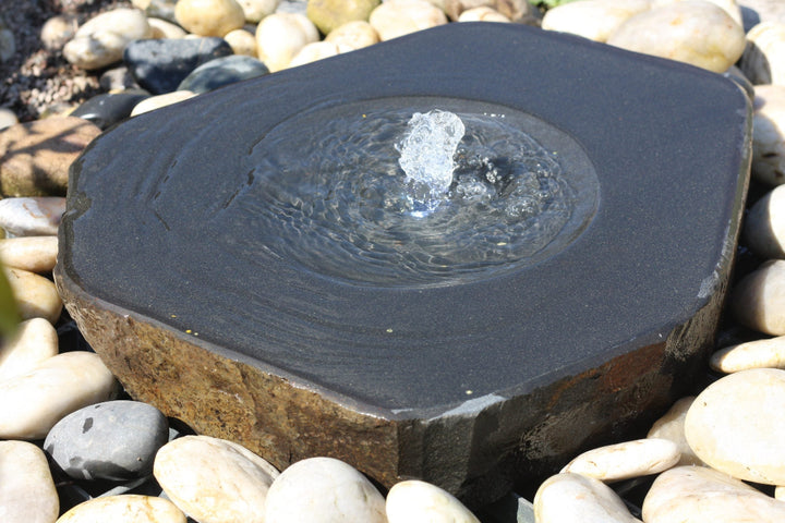 Eastern Connections Basalt Water Feature Babbling with polished dish top natural