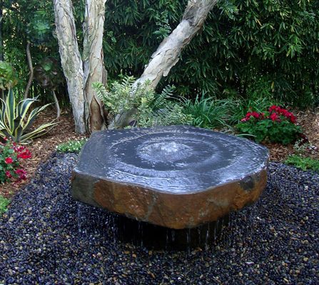 Eastern Connections Basalt Water Feature Babbling with polished dish top natural Extra Large XL