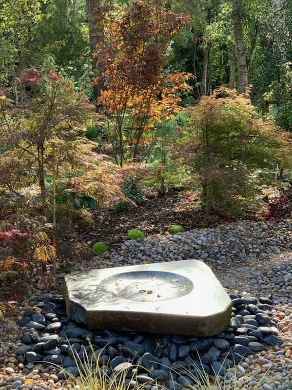 Eastern Connections Basalt Water Feature Babbling with polished dish top natural Extra Large XL in nature