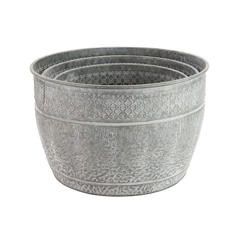 Ascalon Antique Round Planter - 3 Set