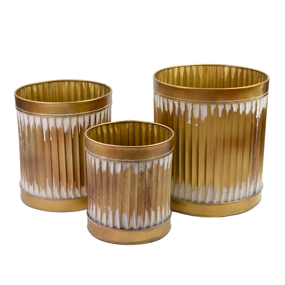 Ascalon Small Dolly Planters - Gold