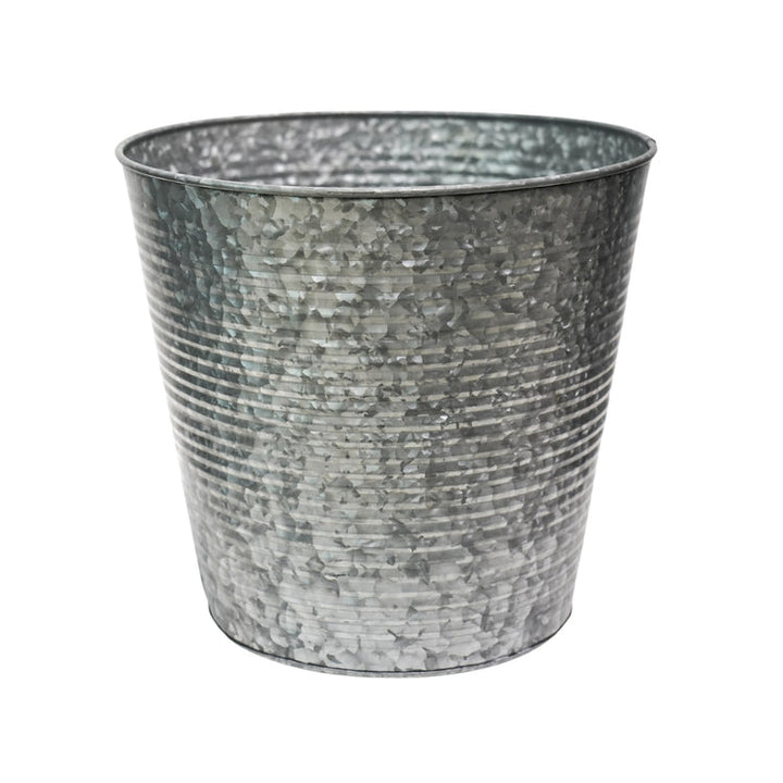 Ivyline Ribbed Galvanised Planter