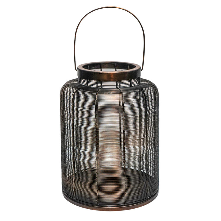 Ivyline Hampton Copper Woven Metal Lantern