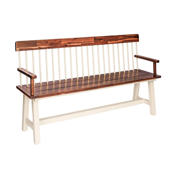 Ivyline Broadway Acacia Wood Cream Garden Bench