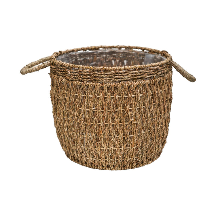 Ivyline Seagrass Lines Basket Natural - 2 Set