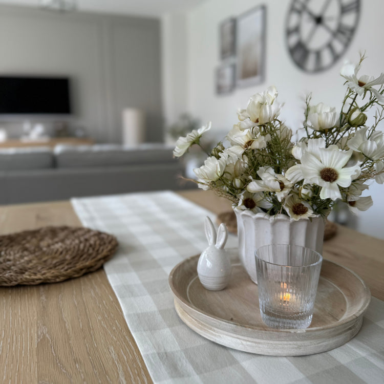 Ivyline Padstow White Wash Wooden Candle Tray