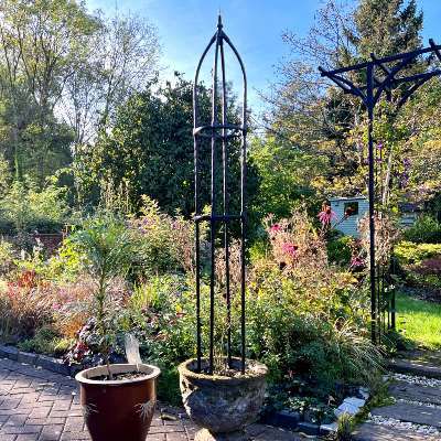 Metal Garden Obelisk Support Trellis Frame for Climbing Plants & Flowers 170cm