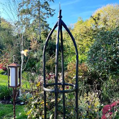 Metal Garden Obelisk Support Trellis Frame for Climbing Plants & Flowers 170cm