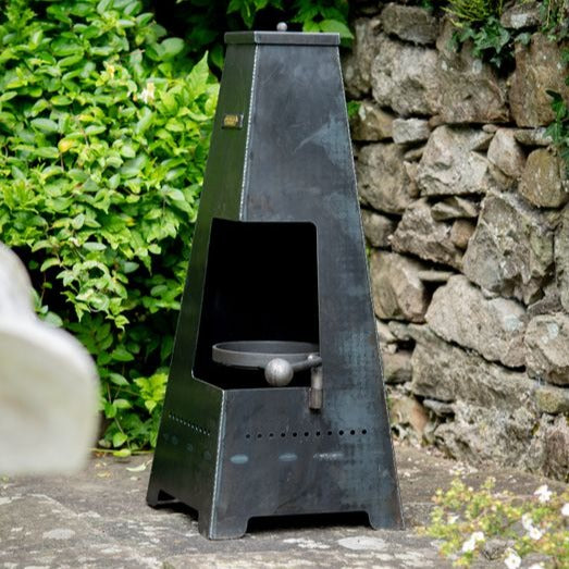 Buy Firepits UK Piazza Junior Chiminea with Swing Arm BBQ Rack online UK