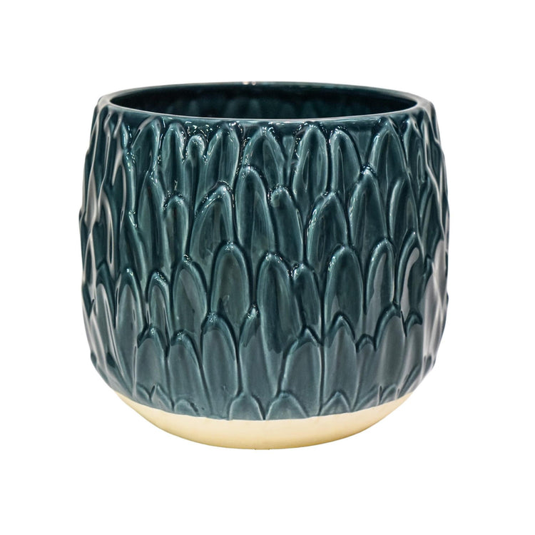 Ivyline Arles Leaf Embossed Planter