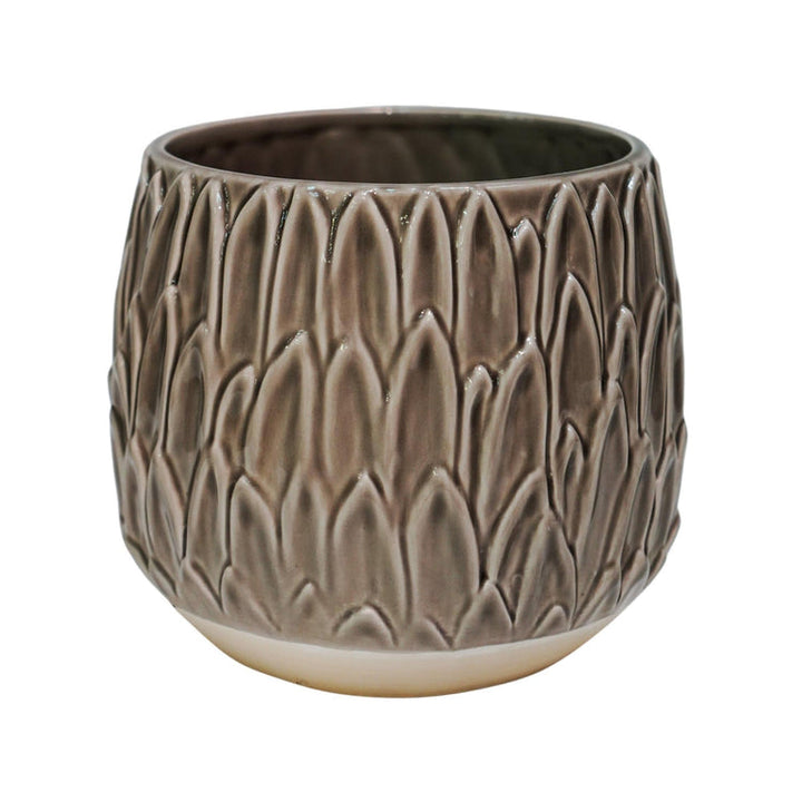 Ivyline Arles Leaf Embossed Planter