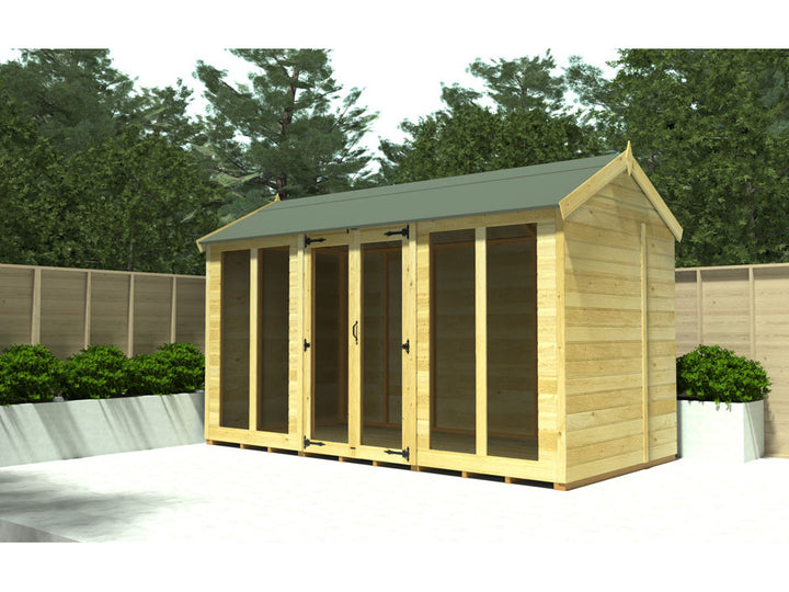 4ft x 10ft Apex Summer House (Full Height Window)