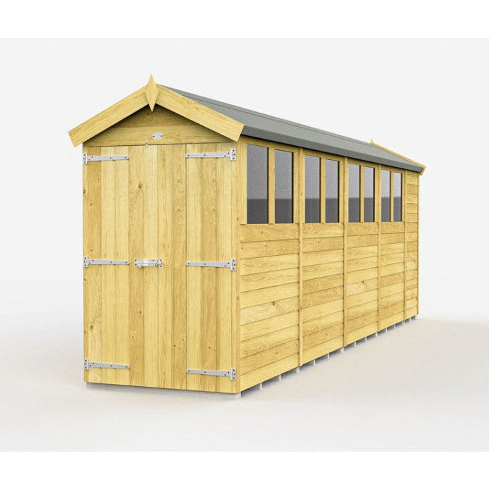 4ft x 19ft Apex Shed
