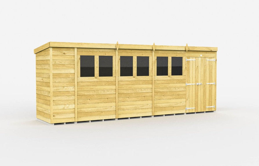 19ft x 4ft Pent Shed