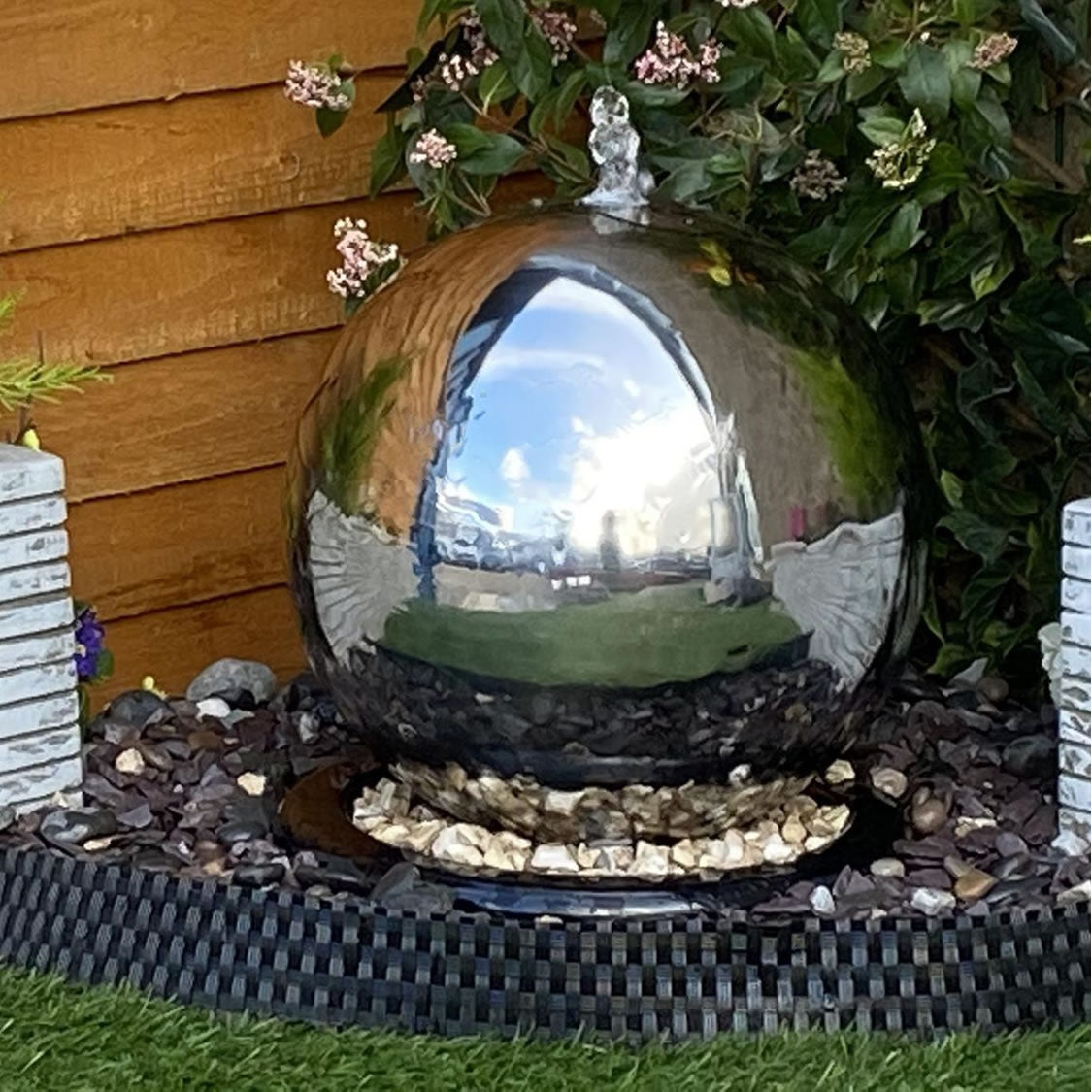 Buy Tranquility Stainless Steel Sphere Water Feature online UK