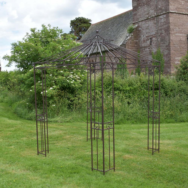 Ascalon Lyon Square Gazebo - 'Dark Brown'