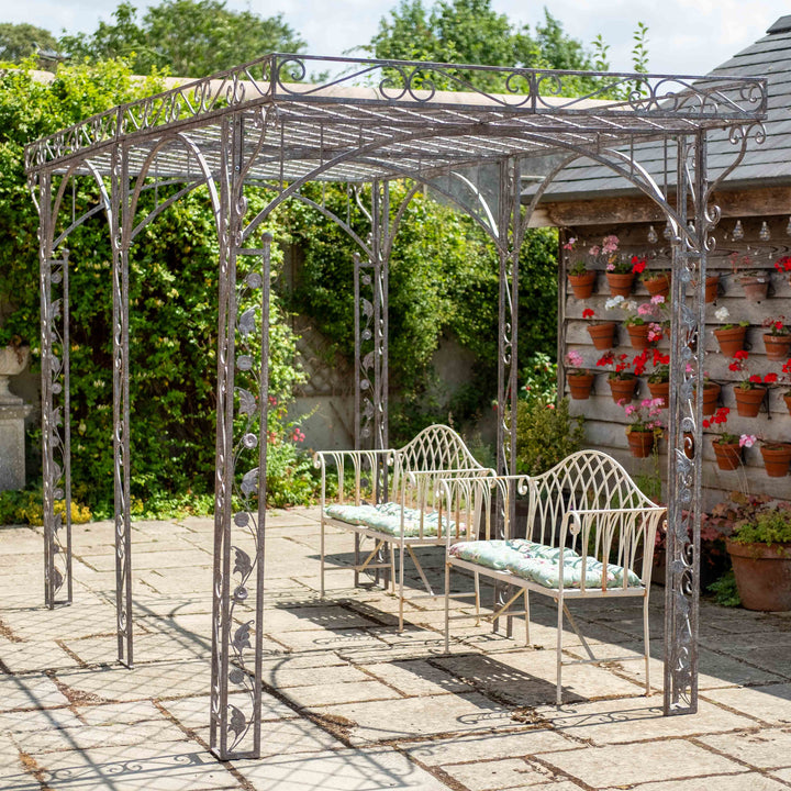 Ascalon Pergola Gazebo - 'Antique Rust'
