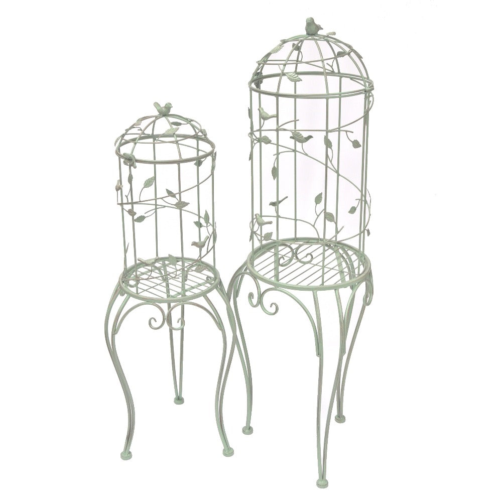 Ascalon Birdcage Planter with Stand (Set of 2)