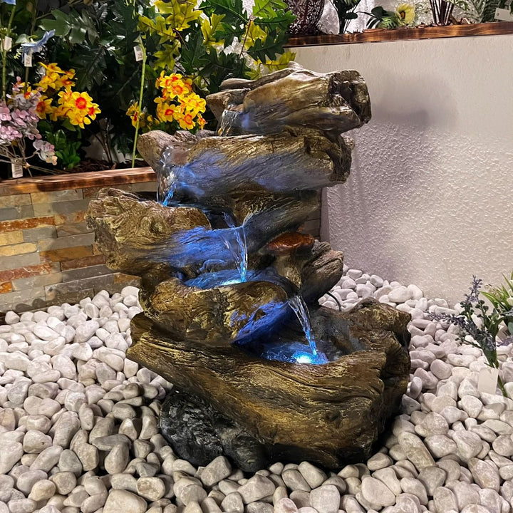 Tranquility 5-Tier Wood Cascade Water Feature