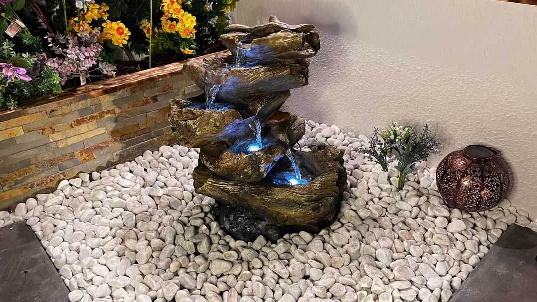 Tranquility 5-Tier Wood Cascade Water Feature