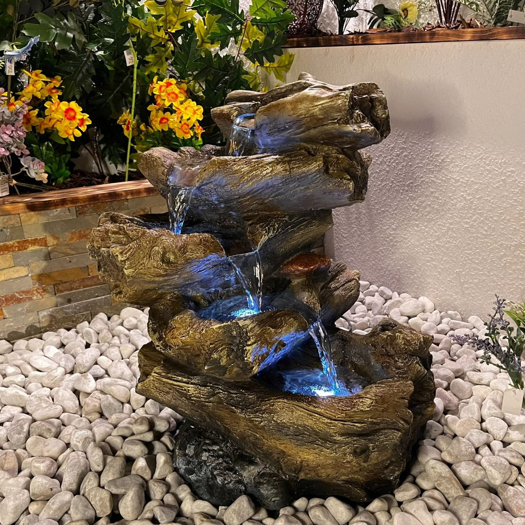 Tranquility 5-Tier Wood Cascade Water Feature