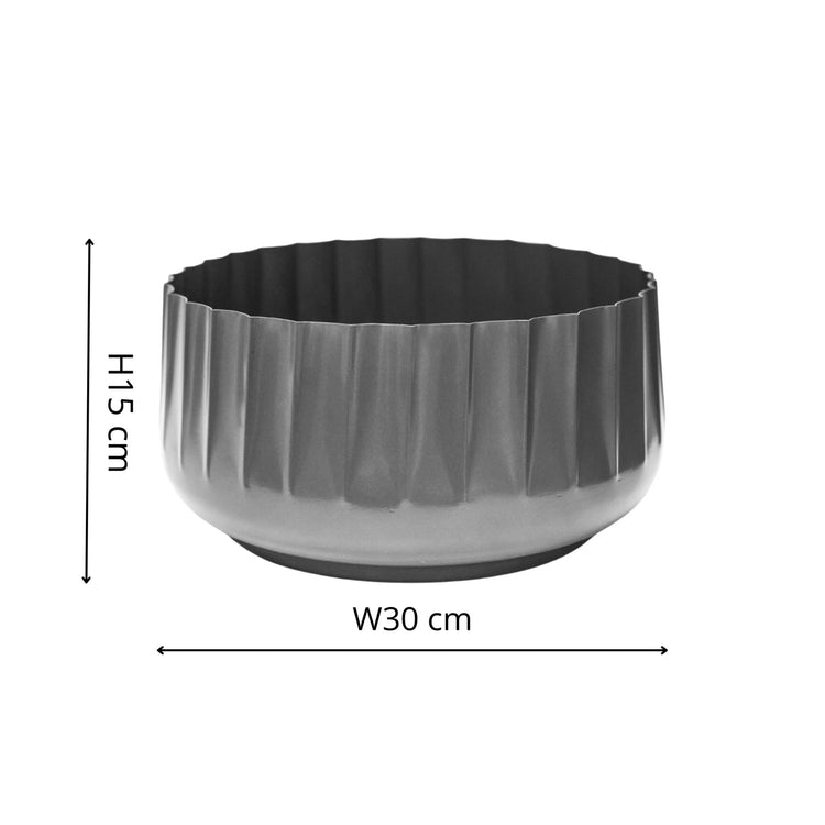 Ivyline Hudson Corrugated Bowl Planter