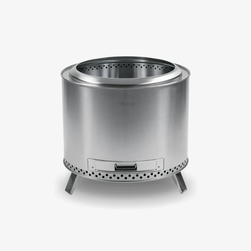 Fire Pit Eld 50 - stainless steel circular fire pit from the front