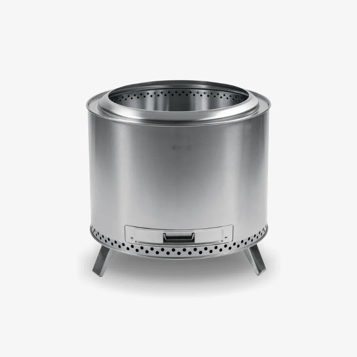 Fire Pit Eld 50 - stainless steel circular fire pit from the front