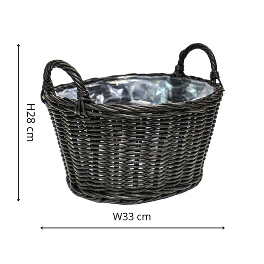 Ivyline Polyrattan Lined Basket