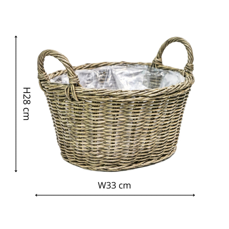 Ivyline Polyrattan Lined Basket