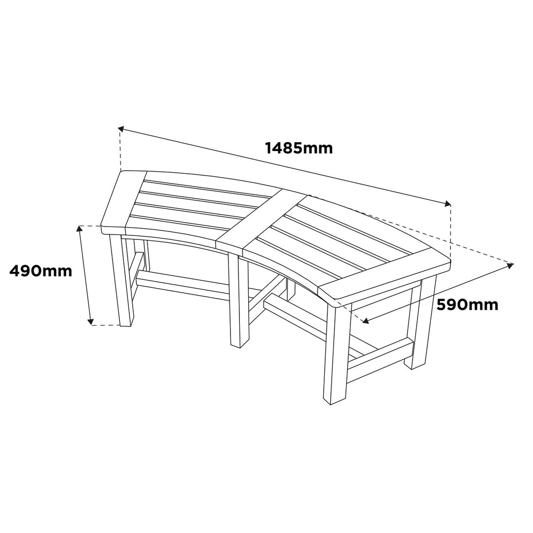 Woodshaw Appleton Curved Bench