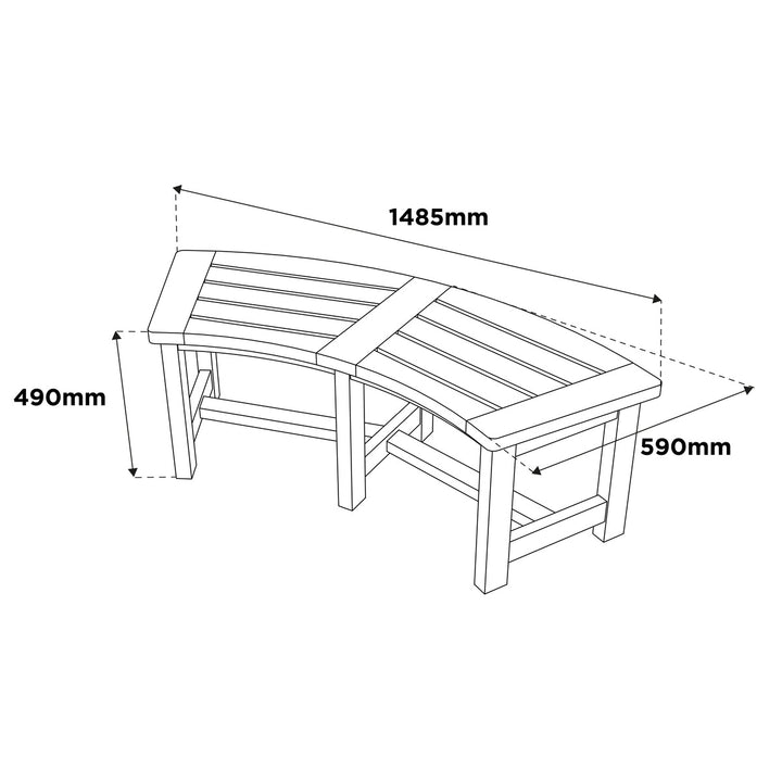 Woodshaw Appleton Curved Bench