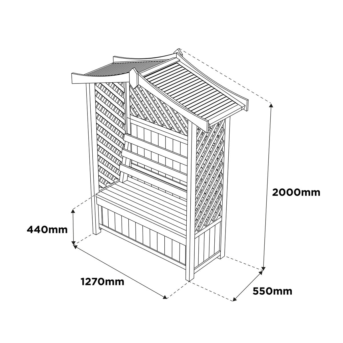 Woodshaw Tansley Seated Arbour | Garden Wildlife
