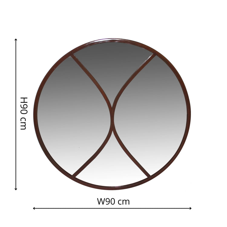 Ivyline Leaf Outdoor Natural Rust Mirror