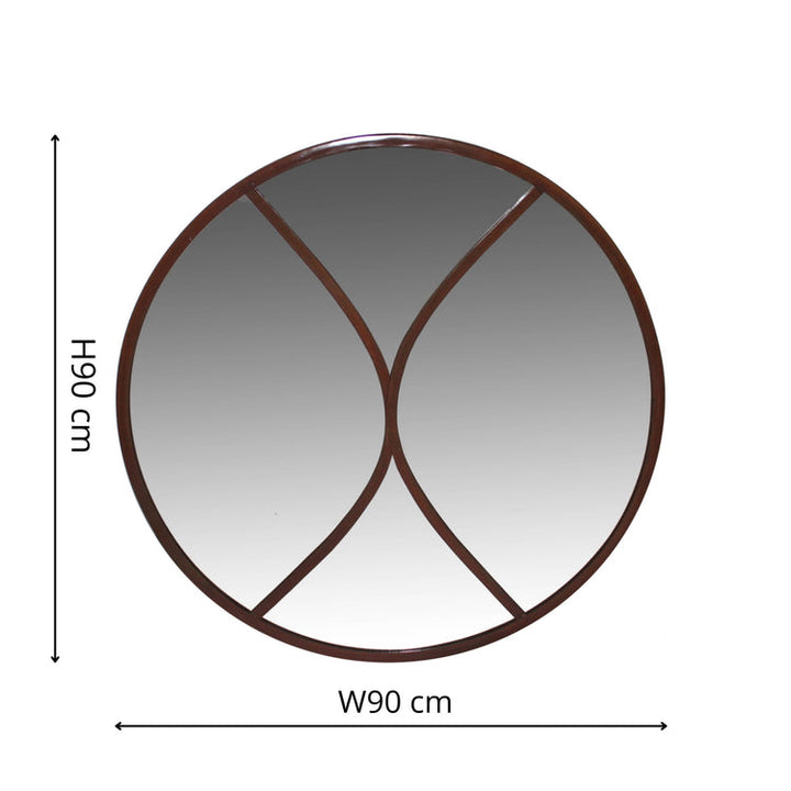 Ivyline Leaf Outdoor Natural Rust Mirror