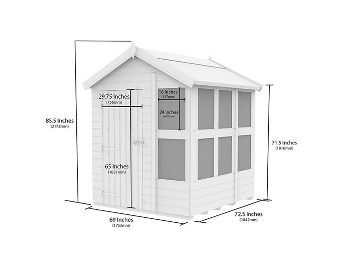 6ft x 6ft Apex Potting Shed