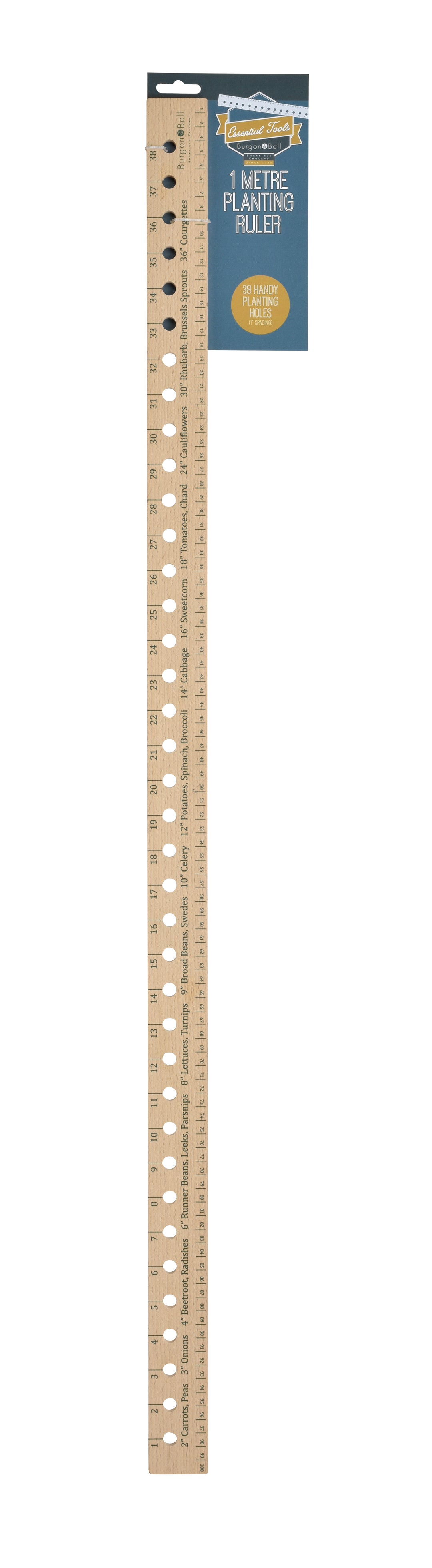 seed & plant spacing ruler Burgon & Ball Seed and Plant Spacing Ruler