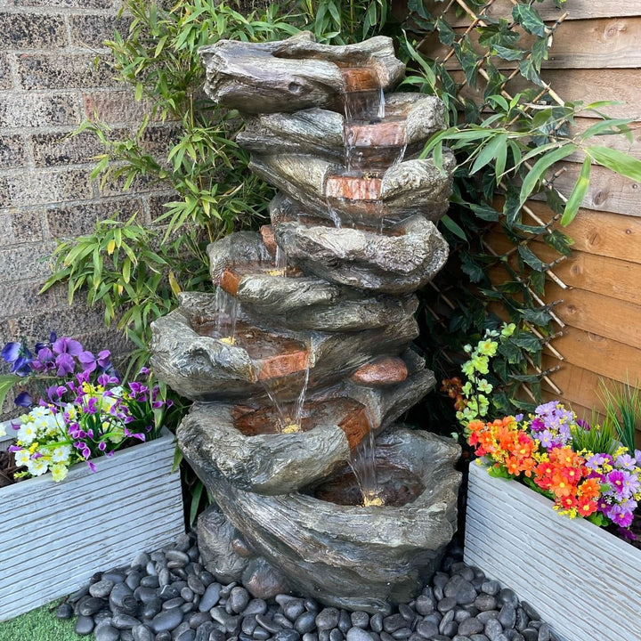 Tranquility 8-Tier Woodland Water Feature
