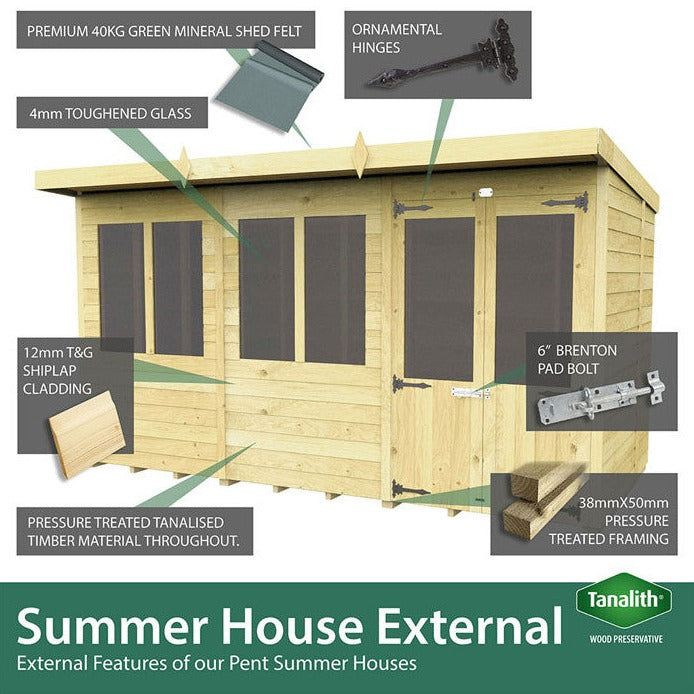 4ft x 20ft Apex Summer House