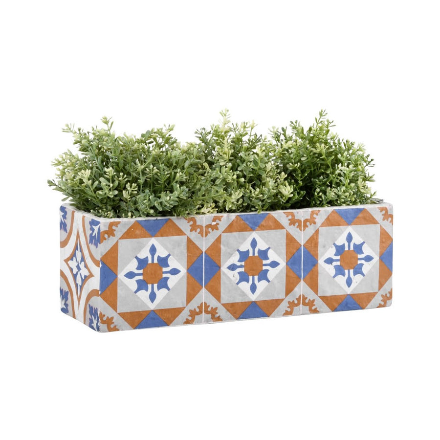 Portuguese Tiled Rectangular Planter