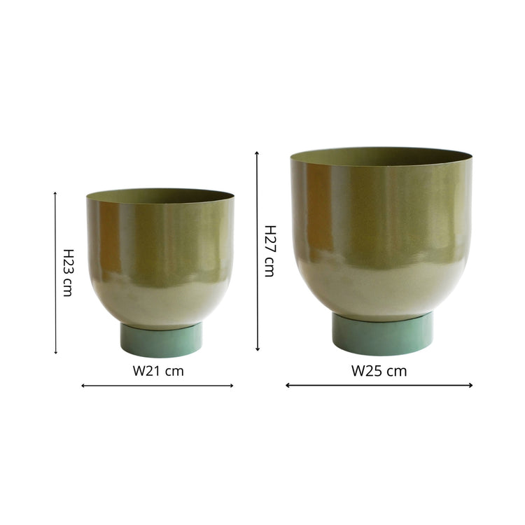 Ivyline Austin Dual Metal Planters - 2 Set