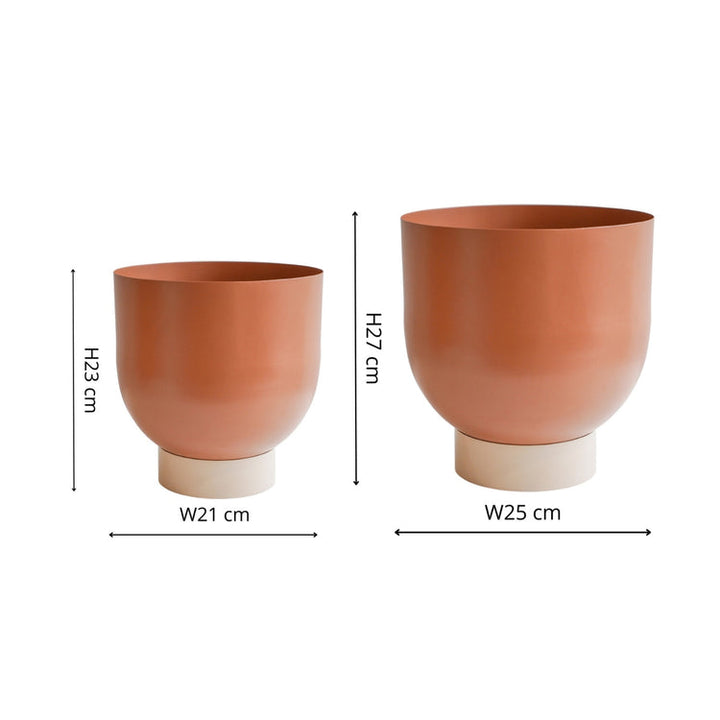 Ivyline Austin Dual Metal Planters - 2 Set