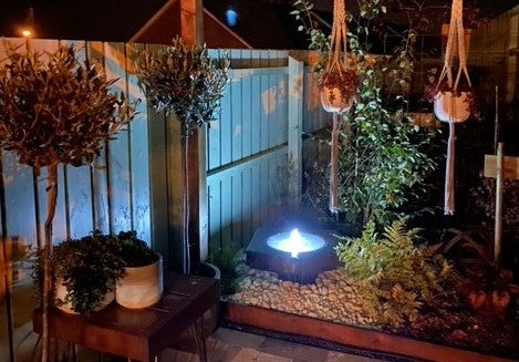 Eastern Connections Basalt Water Feature Babbling with polished dish top natural Large