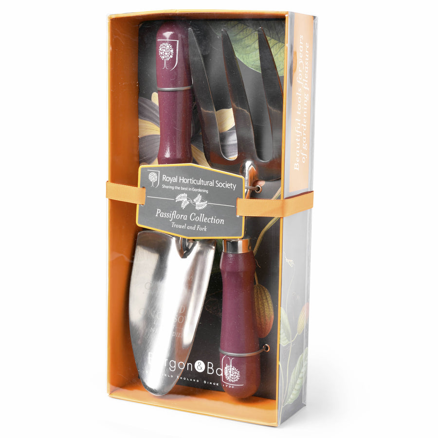 Burgon & Ball RHS Passiflora Trowel and Fork Set