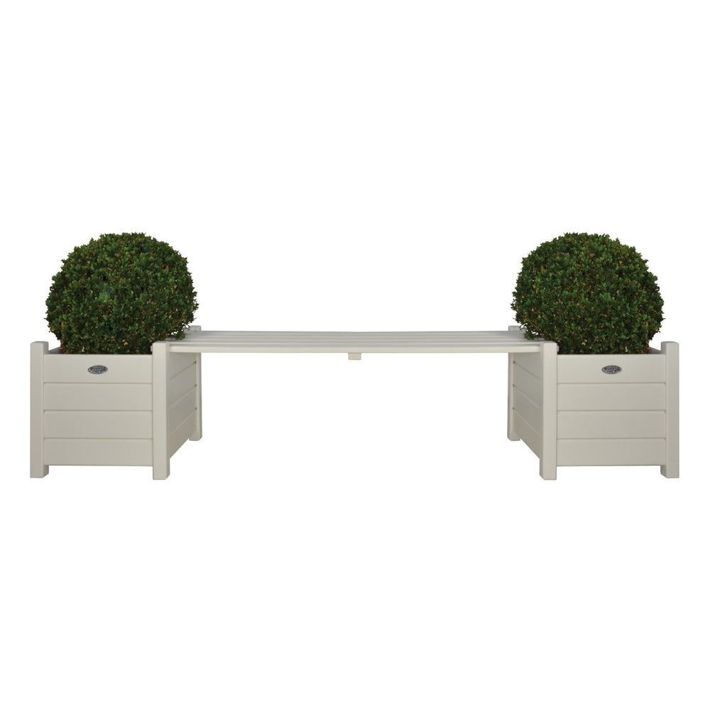 Bench With Planters Cream
