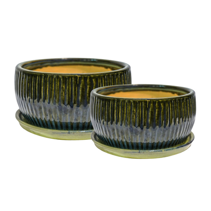 Ivyline Round Bonsai Planter 2 Set