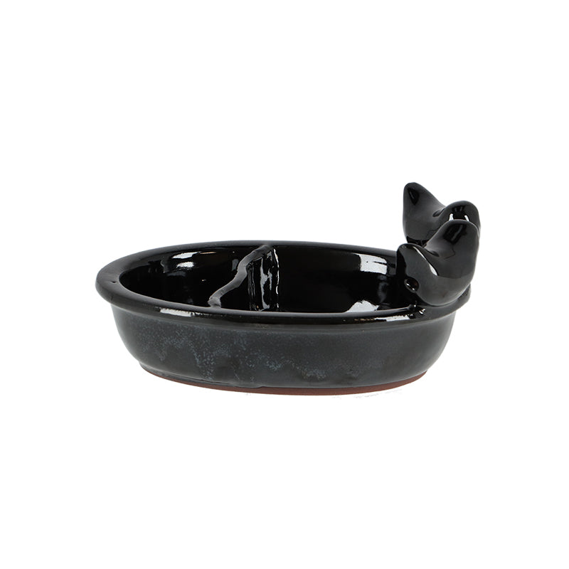 Black Ceramic Food & Drink Bowl