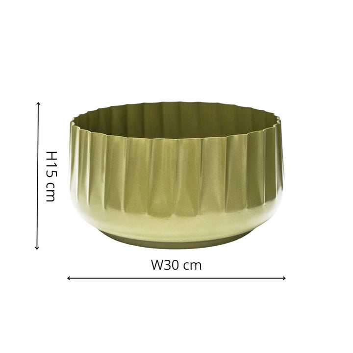 Ivyline Hudson Corrugated Bowl Planter